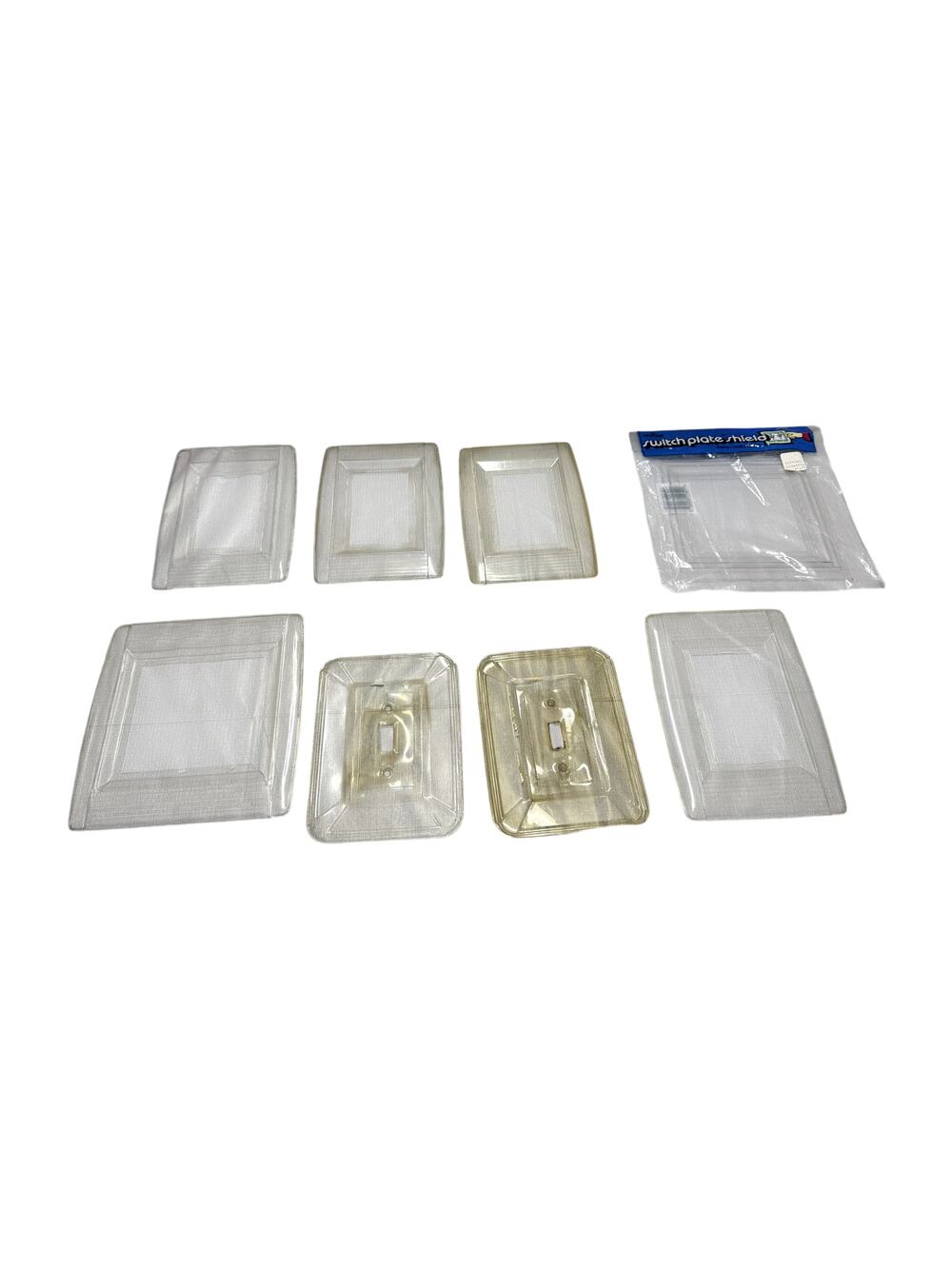 Leviton Switch Plate Shield Lot 8 Pc Clear Acrylic Toggle Cover